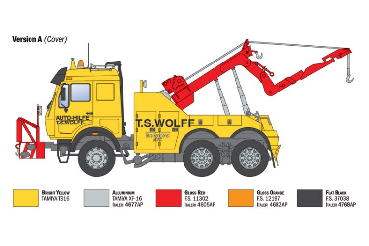 1:24 Italeri 93808 Mercedes-Benz Wrecker Truck - Duitse Bergingsvrachtwagen - Ita93808 4 - ITA93808