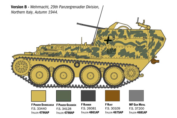 1:35 Italeri 96461 Sd. Kfz. 140 Flakpanzer 38(t) Gepard - Tank - Ita96461 5 - ITA96461