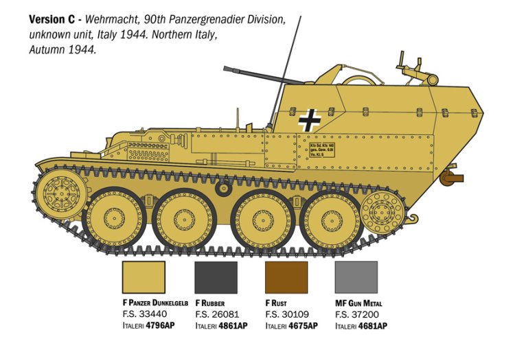 1:35 Italeri 96461 Sd. Kfz. 140 Flakpanzer 38(t) Gepard - Tank - Ita96461 6 - ITA96461