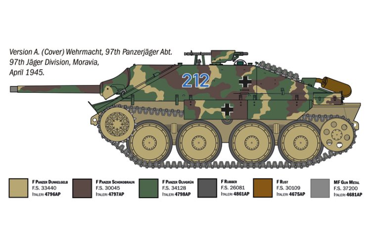1:35 Italeri 96531 Jagdpanzer 38(t) Hetzer WWII - Duitse Tankjager - Ita96531 4 - ITA96531