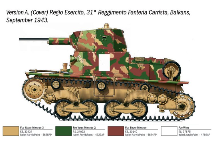1:35 Italeri 96553 Carro Armato L6/40 WWII - Italiaanse Lichte Tank - Ita96553 4 - ITA96553