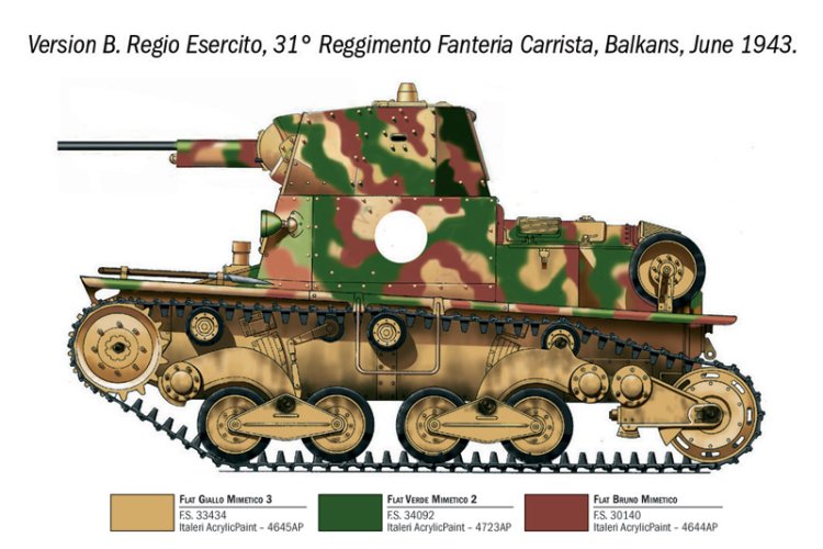 1:35 Italeri 96553 Carro Armato L6/40 WWII - Italiaanse Lichte Tank - Ita96553 5 - ITA96553