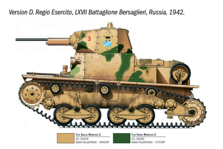 1:35 Italeri 96553 Carro Armato L6/40 WWII - Italiaanse Lichte Tank - Ita96553 7 - ITA96553