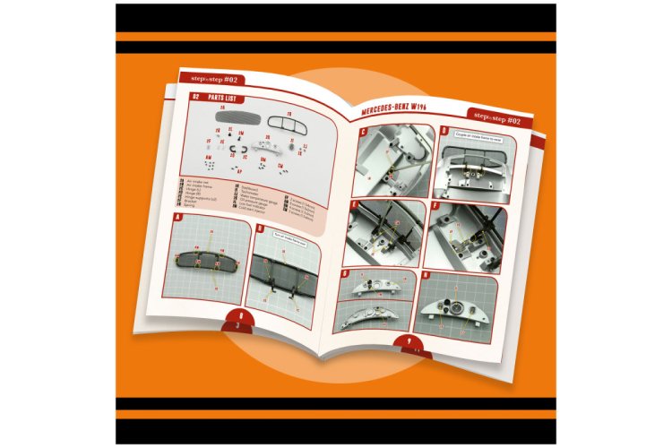 1:8 IXO Collections 003 Mercedes-Benz W 196 R No.8 Fangio - Ixo003 5full kit mercedes benz w 196 r n8 - IXO003