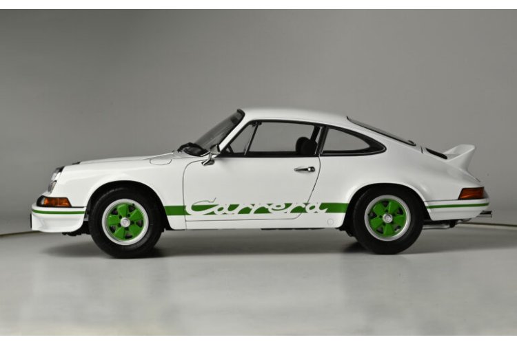 1:8 IXO Collections 018 Porsche 911 Carrera RS 2.7 - Wit met Groen - Sportauto - Ixo018 6 - IXO018