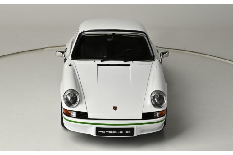 1:8 IXO Collections 018 Porsche 911 Carrera RS 2.7 - Wit met Groen - Sportauto - Ixo018 8 - IXO018