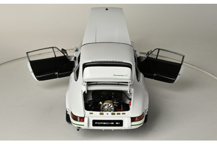1:8 IXO Collections 018 Porsche 911 Carrera RS 2.7 - Wit met Groen - Sportauto - Ixo018 9 - IXO018