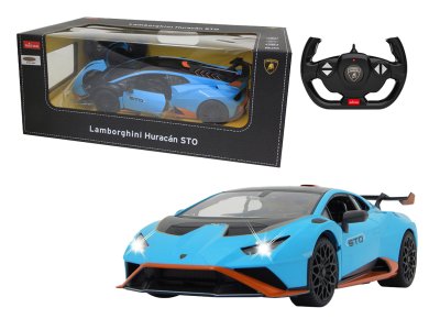 1:14 Jamara 402100 RC Auto - Lamborghini Hurac&aacute;n STO - Blauw - Handmatige Deuren - 2,4 GHz - Jam402100 1 - JAM402100