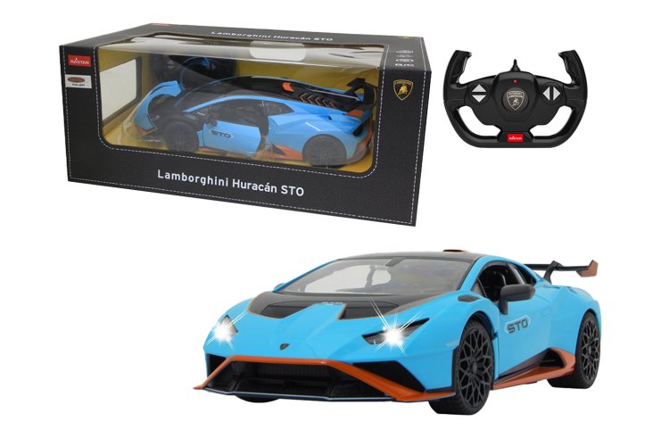 1:14 Jamara 402100 RC Auto - Lamborghini Hurac&aacute;n STO - Blauw - Handmatige Deuren - 2,4 GHz - Jam402100 1 - JAM402100