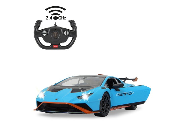 1:14 Jamara 402100 RC Auto - Lamborghini Hurac&aacute;n STO - Blauw - Handmatige Deuren - 2,4 GHz - Jam402100 2 - JAM402100