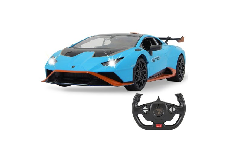 1:14 Jamara 402100 RC Auto - Lamborghini Hurac&aacute;n STO - Blauw - Handmatige Deuren - 2,4 GHz - Jam402100 4 - JAM402100