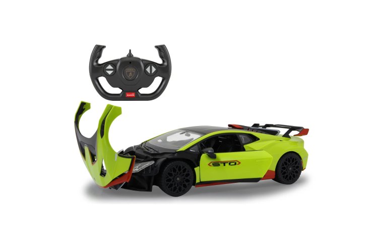 1:14 Jamara 402125 RC Sport Auto - Lamborghini Huracan STO - Groen - Jam402125 lamborghini huracan sto 114 gruen 24ghz tuer manuell - JAM402125