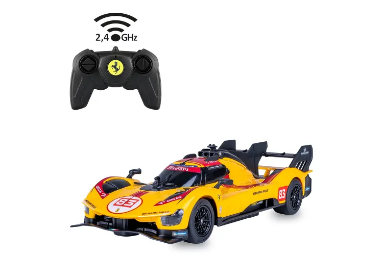 1:24 Jamara 402263 RC Auto - Ferrari 499P-N83 - 2,4GHz - Geel - Jam402263 1 - JAM402263