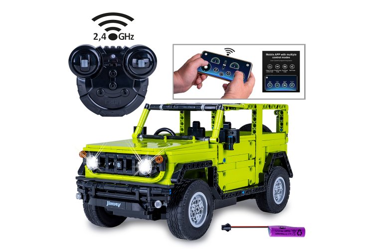 1:12 Jamara 402869 &ndash; RC CaDA Bricks &ndash; Suzuki Jimny &ndash; Green &ndash; 2.4 GHz &ndash; 579 Pieces - Jam402869 2 - JAM402869