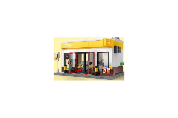 1:30 Jamara 402870 - CaDA Bricks - Shell Select - Tankstationwinkel - 303-delig - Jam402870 6 - JAM402870