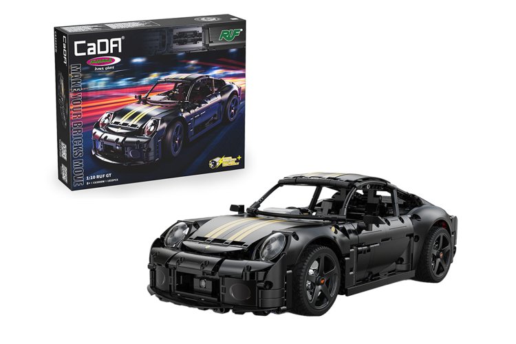 1:10 Jamara 402874 &ndash; CaDA Bricks &ndash; RUF GT &ndash; Black &ndash; Sports Car &ndash; 1655 Pieces - Jam402874 1 - JAM402874