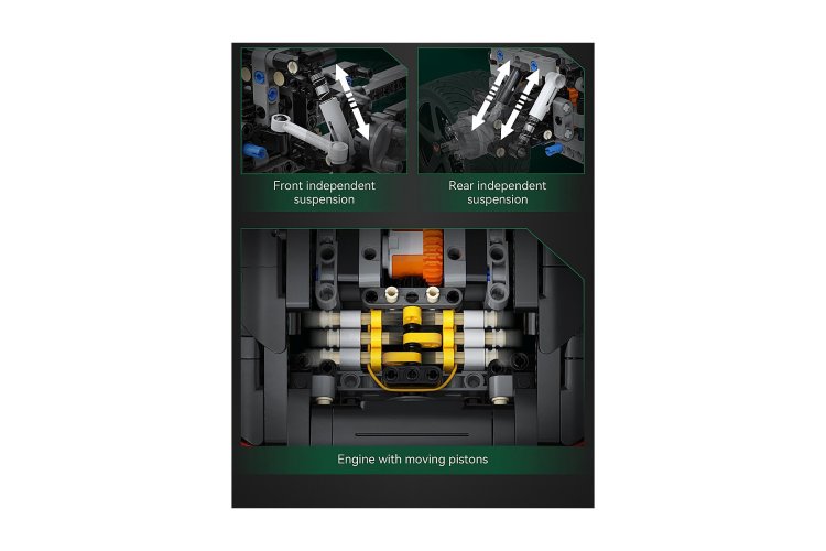 1:10 Jamara 402874 &ndash; CaDA Bricks &ndash; RUF GT &ndash; Black &ndash; Sports Car &ndash; 1655 Pieces - Jam402874 10 - JAM402874