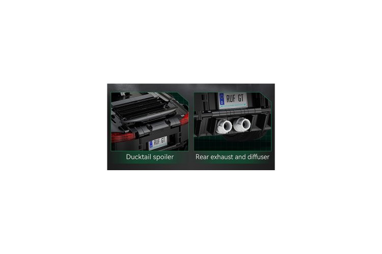 1:10 Jamara 402874 &ndash; CaDA Bricks &ndash; RUF GT &ndash; Black &ndash; Sports Car &ndash; 1655 Pieces - Jam402874 11 - JAM402874