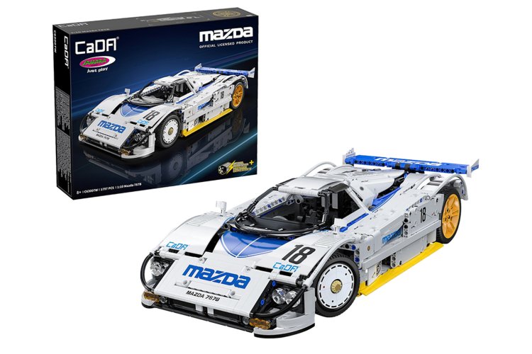 1:10 Jamara 402875 &ndash; CaDA Bricks &ndash; Mazda 787B &ndash; White &ndash; Race Car &ndash; 1797 Pieces - Jam402875 1 - JAM402875