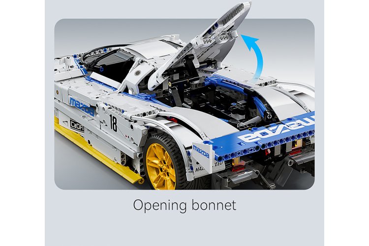 1:10 Jamara 402875 &ndash; CaDA Bricks &ndash; Mazda 787B &ndash; White &ndash; Race Car &ndash; 1797 Pieces - Jam402875 12 - JAM402875