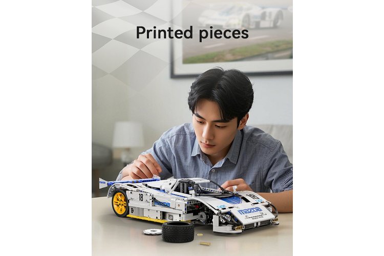 1:10 Jamara 402875 &ndash; CaDA Bricks &ndash; Mazda 787B &ndash; White &ndash; Race Car &ndash; 1797 Pieces - Jam402875 9 - JAM402875