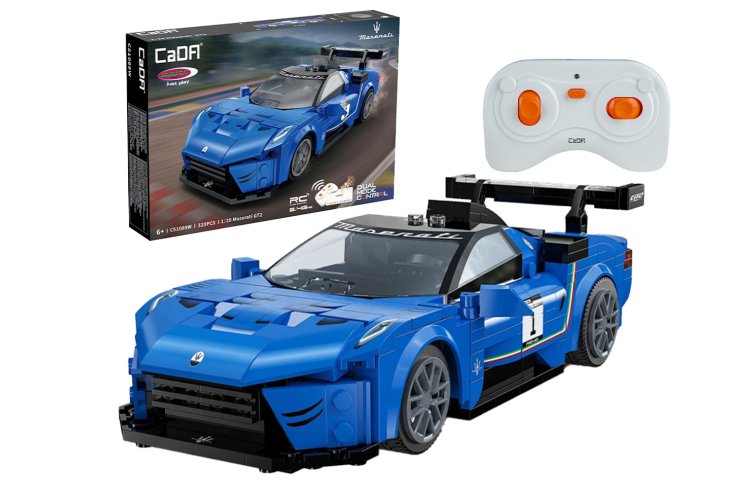 1:20 Jamara 402877 &ndash; RC CaDA Bricks &ndash; Maserati GT2 &ndash; Blue &ndash; 2.4 GHz &ndash; 320 Pieces - Jam402877 1 - JAM402877