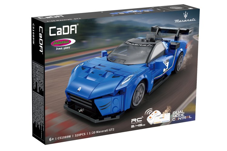 1:20 Jamara 402877 &ndash; RC CaDA Bricks &ndash; Maserati GT2 &ndash; Blue &ndash; 2.4 GHz &ndash; 320 Pieces - Jam402877 3 - JAM402877