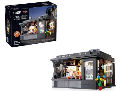 1:30 Jamara 402884 - CaDA Bricks - Koffiehuis met LED - 768-delig - Jam402884 1 - JAM402884