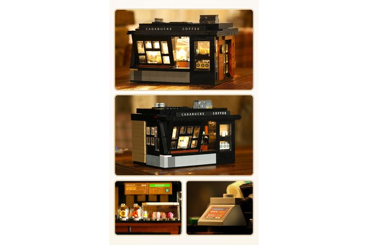 1:30 Jamara 402884 - CaDA Bricks - Koffiehuis met LED - 768-delig - Jam402884 12 - JAM402884
