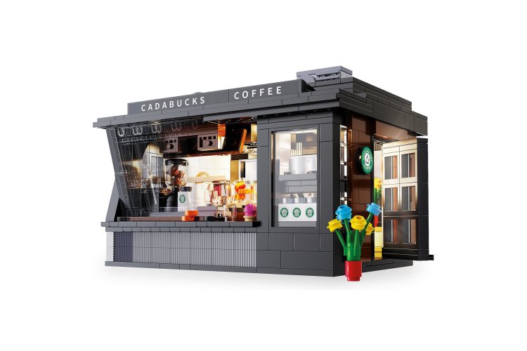 1:30 Jamara 402884 - CaDA Bricks - Koffiehuis met LED - 768-delig - Jam402884 2 - JAM402884