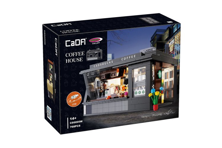 1:30 Jamara 402884 - CaDA Bricks - Koffiehuis met LED - 768-delig - Jam402884 3 - JAM402884