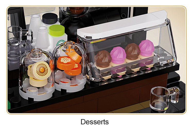 1:30 Jamara 402884 - CaDA Bricks - Koffiehuis met LED - 768-delig - Jam402884 9 - JAM402884