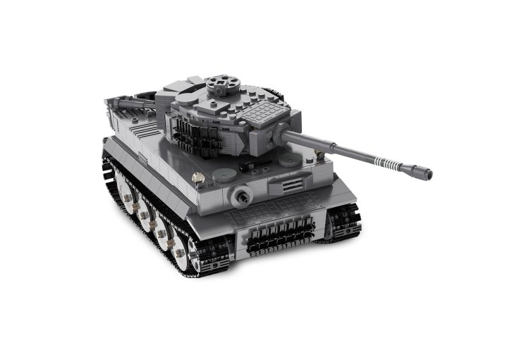 1:35 Jamara 402894 &ndash; RC CaDA Bricks &ndash; Panzer Tiger Tank &ndash; Grey &ndash; 2.4 GHz &ndash; 925 Pieces - Jam402894 10 - JAM402894