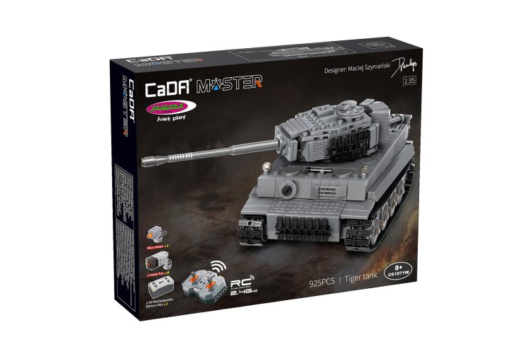 1:35 Jamara 402894 &ndash; RC CaDA Bricks &ndash; Panzer Tiger Tank &ndash; Grey &ndash; 2.4 GHz &ndash; 925 Pieces - Jam402894 3 - JAM402894