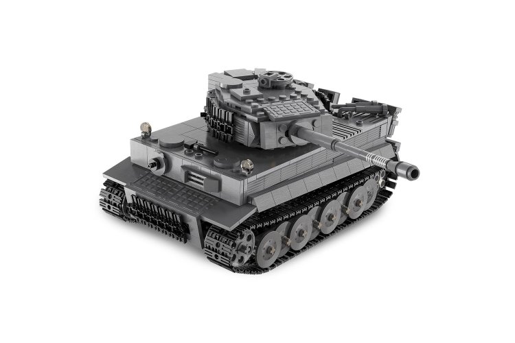 1:35 Jamara 402894 &ndash; RC CaDA Bricks &ndash; Panzer Tiger Tank &ndash; Grey &ndash; 2.4 GHz &ndash; 925 Pieces - Jam402894 8 - JAM402894