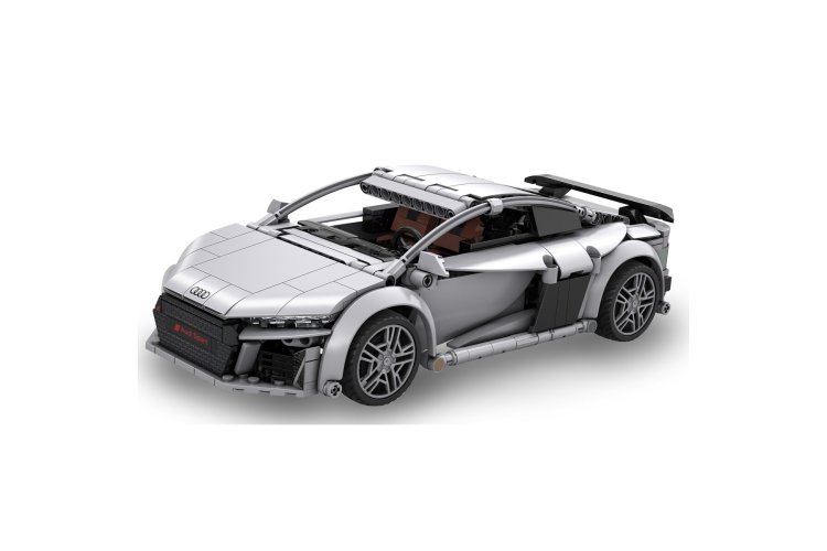 1:14 Jamara 402898 &ndash; RC CaDA Bricks &ndash; Audi R8 Coup&eacute; &ndash; Grey &ndash; Supercar &ndash; 536 Pieces - Jam402898 7 - JAM402898
