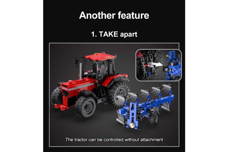 1:17 Jamara 402908 &ndash; RC CaDA Bricks &ndash; Tractor with Plough &ndash; 2.4 GHz &ndash; 1675 Pieces - Jam402908 13 - JAM402908