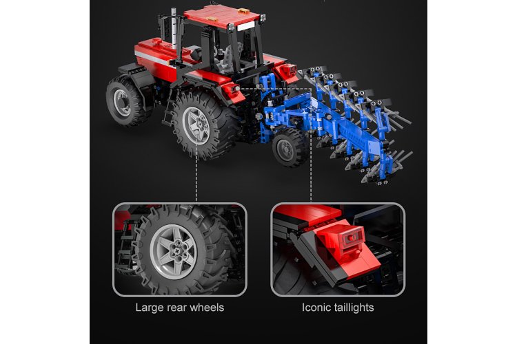 1:17 Jamara 402908 &ndash; RC CaDA Bricks &ndash; Tractor with Plough &ndash; 2.4 GHz &ndash; 1675 Pieces - Jam402908 17 - JAM402908