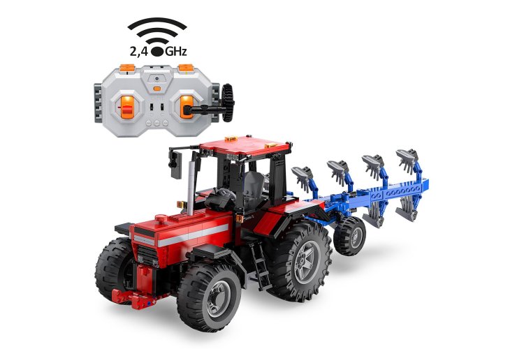 1:17 Jamara 402908 &ndash; RC CaDA Bricks &ndash; Tractor with Plough &ndash; 2.4 GHz &ndash; 1675 Pieces - Jam402908 2 - JAM402908