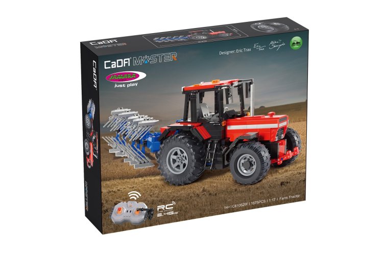 1:17 Jamara 402908 &ndash; RC CaDA Bricks &ndash; Tractor with Plough &ndash; 2.4 GHz &ndash; 1675 Pieces - Jam402908 3 - JAM402908