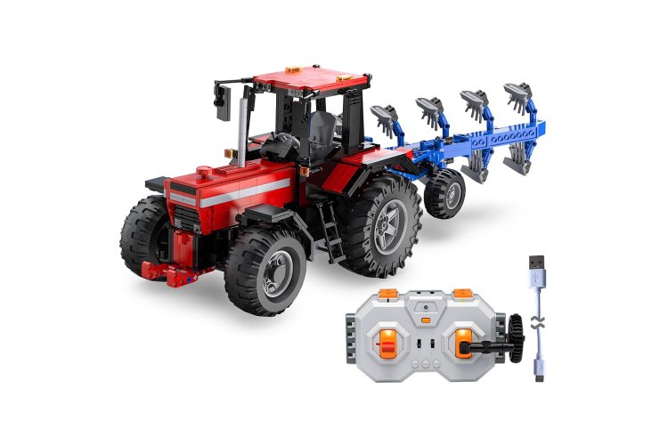 1:17 Jamara 402908 &ndash; RC CaDA Bricks &ndash; Tractor with Plough &ndash; 2.4 GHz &ndash; 1675 Pieces - Jam402908 4 - JAM402908