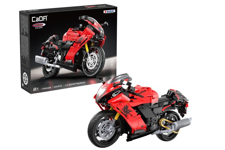 1:6 Jamara 402911 - CaDA Bricks - Suzuki Hayabusa - Rood - Motorfiets - 1043-delig - Jam402911 1 - JAM402911