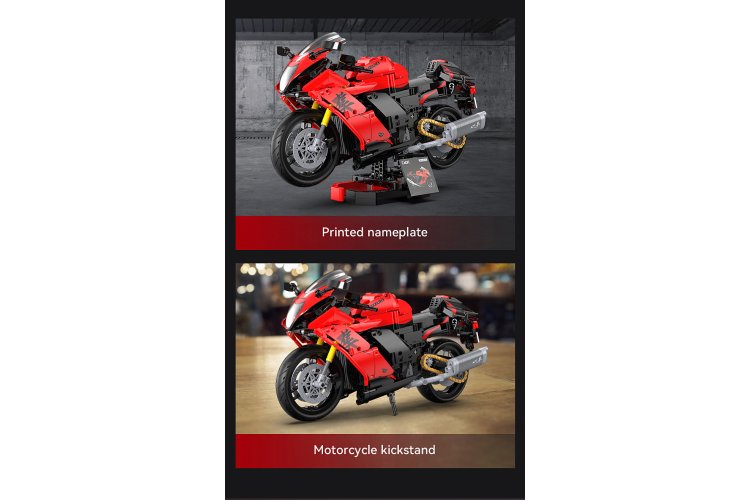 1:6 Jamara 402911 - CaDA Bricks - Suzuki Hayabusa - Rood - Motorfiets - 1043-delig - Jam402911 14 - JAM402911