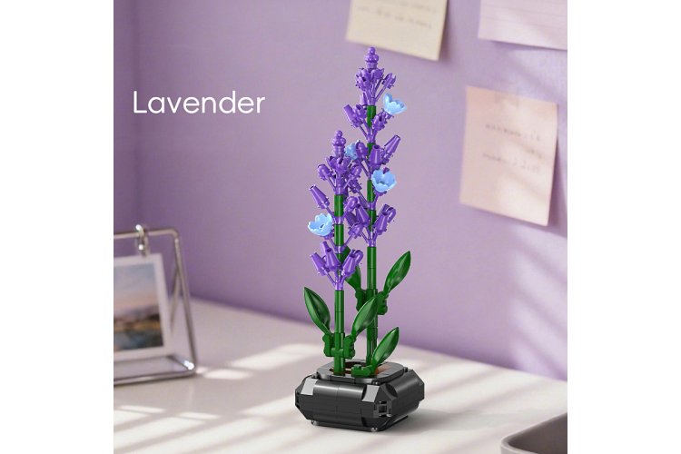 Jamara 402916 - CaDA Bricks Artizan Bloemen - Lavendel - 205-delig - Jam402916 4 - JAM402916
