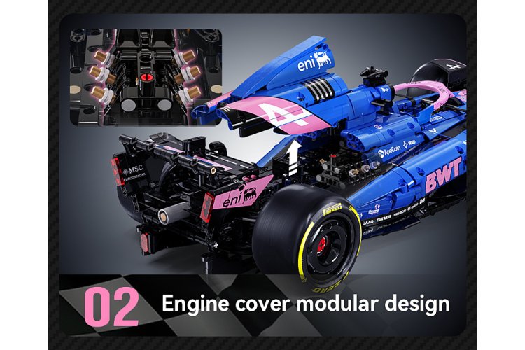 1:8 Jamara 402925 CaDA Bricks - BWT Alpine F1 Team A525 - Blue - 2173 Pieces - Jam402925 6 - JAM402925