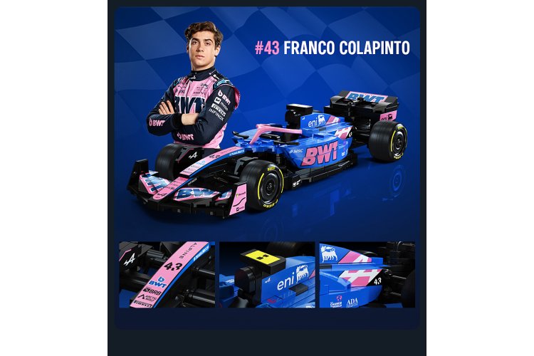 1:24 Jamara 402928 CaDA Bricks - BWT Alpine F1 Team A525 - Blue - 300 Pieces - Jam402928 11 - JAM402928