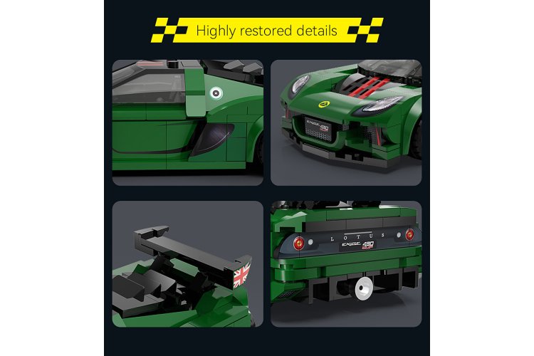 1:24 Jamara 402930 CaDA Bricks - Lotus Exige Cup 430 - Green - 319 Pieces - Jam402930 4 - JAM402930