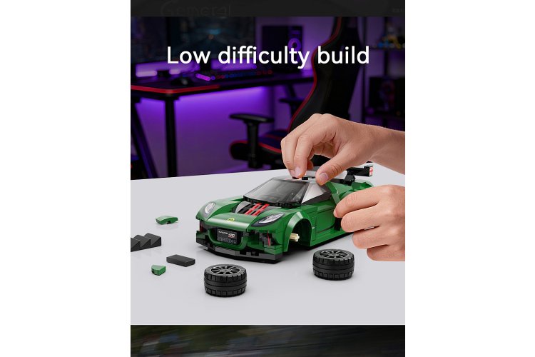 1:24 Jamara 402930 CaDA Bricks - Lotus Exige Cup 430 - Green - 319 Pieces - Jam402930 6 - JAM402930