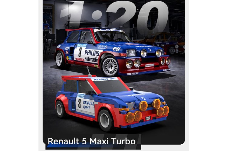 1:20 Jamara 402934 RC CaDA Bricks - Renault 5 Maxi Turbo - 2.4 GHz - 282 Pieces - Jam402934 7 - JAM402934