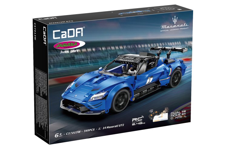 1:14 Jamara 402936 RC CaDA Bricks - Maserati GT2 - Blauw - 2,4 GHz - 549-delig - Jam402936 2 - JAM402936